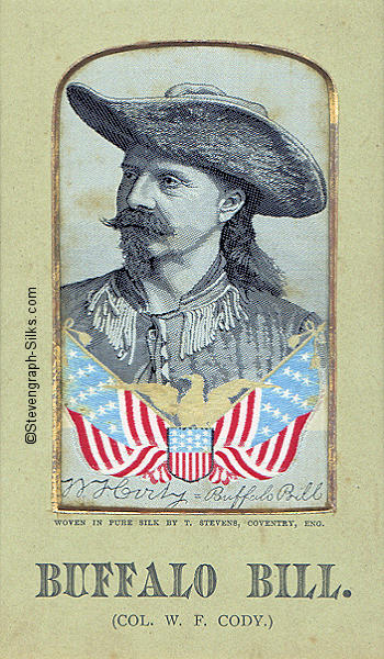portrait image of Buffalo Bill, with double signature