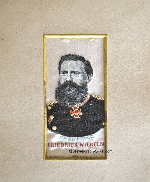 Silk portrait image of Kronprinz Friedrick Wilhem