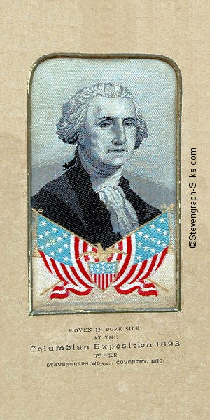 Image of George Washington with Stars and Stripes