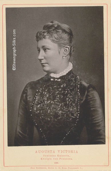 photograph of Augusta Victoria, dated 1888