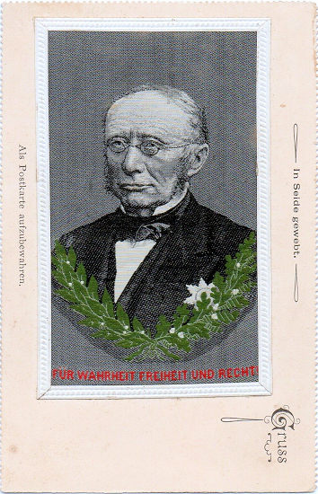 Portrait image of Ludwig Windthorst, mounted in continental frame