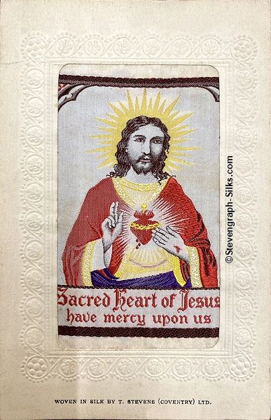 Image of Jesus pointing to his own heart, with title words below image
