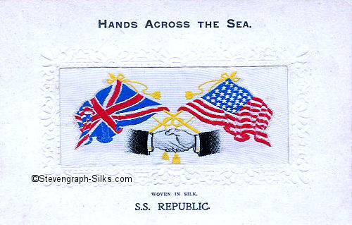 Image of silk associated with these Hands Across the Seas postcards