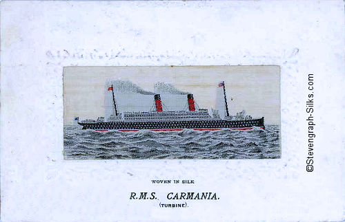 Ocean liner with two funnels and two masts