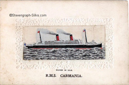 Ocean liner with two funnels and two masts