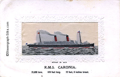 Ocean liner with two funnels and two masts