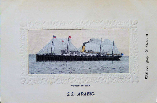 Ocean liner with one funnel and four masts