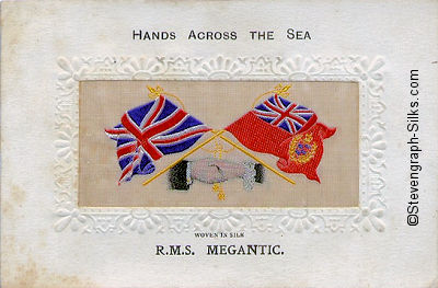 Hands Across The Sea silk postcard