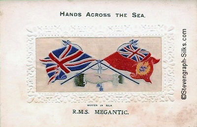 Hands Across The Sea silk postcard